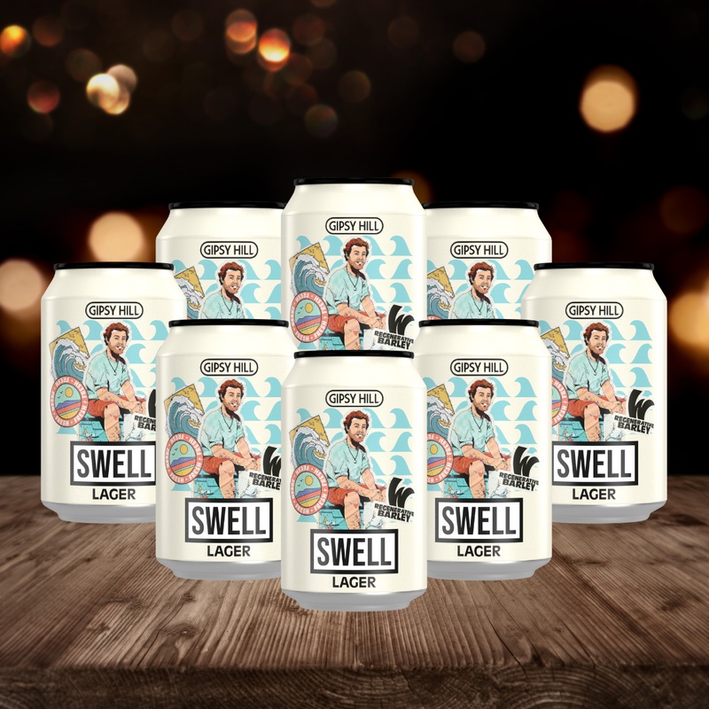 Gipsy Hill British Lager Swell Lager 330ml – 4% ABV (8 Pack)