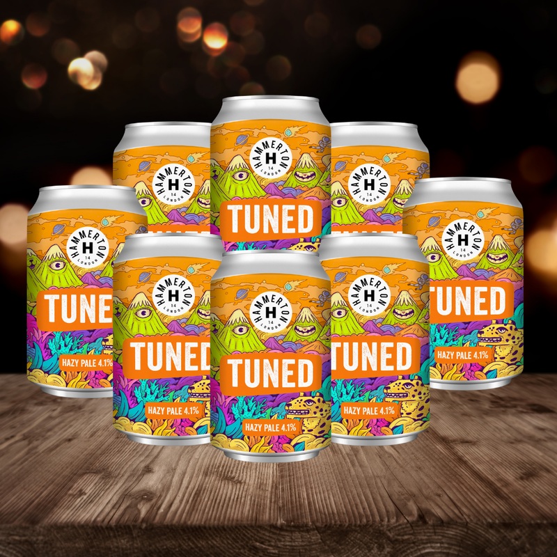 Hammerton Brewery British Gluten Free Hazy Pale Ale Tuned 330ml Cans – 4.1% ABV (8 Pack)
