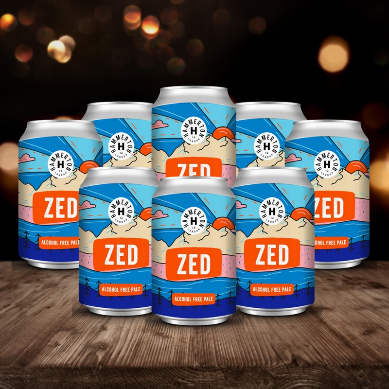 Hammerton Brewery British Gluten Free/Low Alcohol Pale Ale Zed AF 330ml Cans – 0.5% ABV (8 Pack)