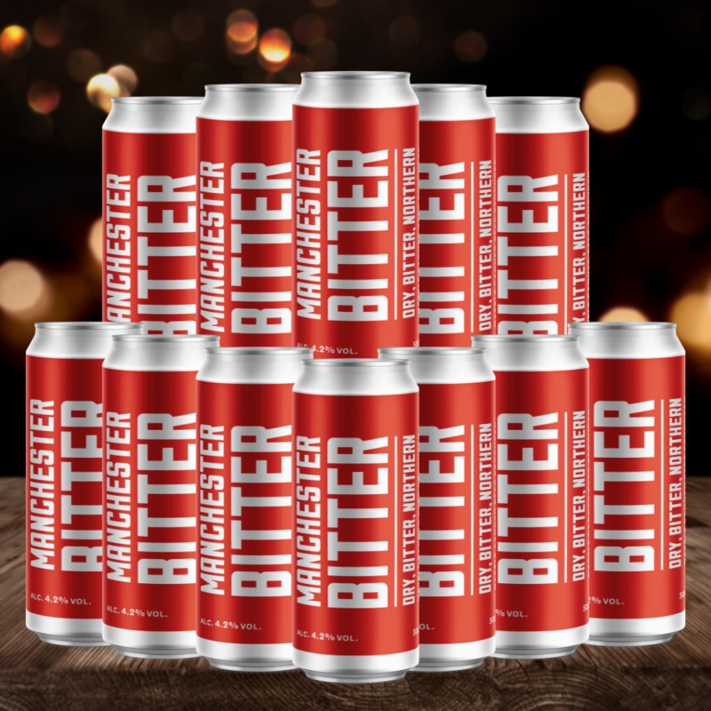 Manchester BITTER English Bitter 500 ml Cans  ABV 4.2% (12 Pack)