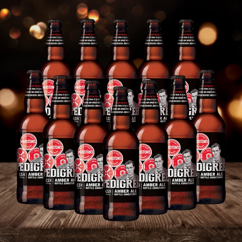 Marston’s Pedigree Amber Ale 500ml Bottles – 4.5% ABV (12 pack)