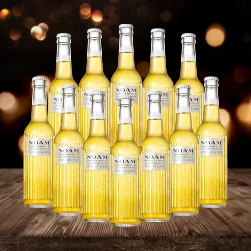 NOAM Bavarian Premium German Lager 340ml Bottles – 5.2% ABV (12 Pack)
