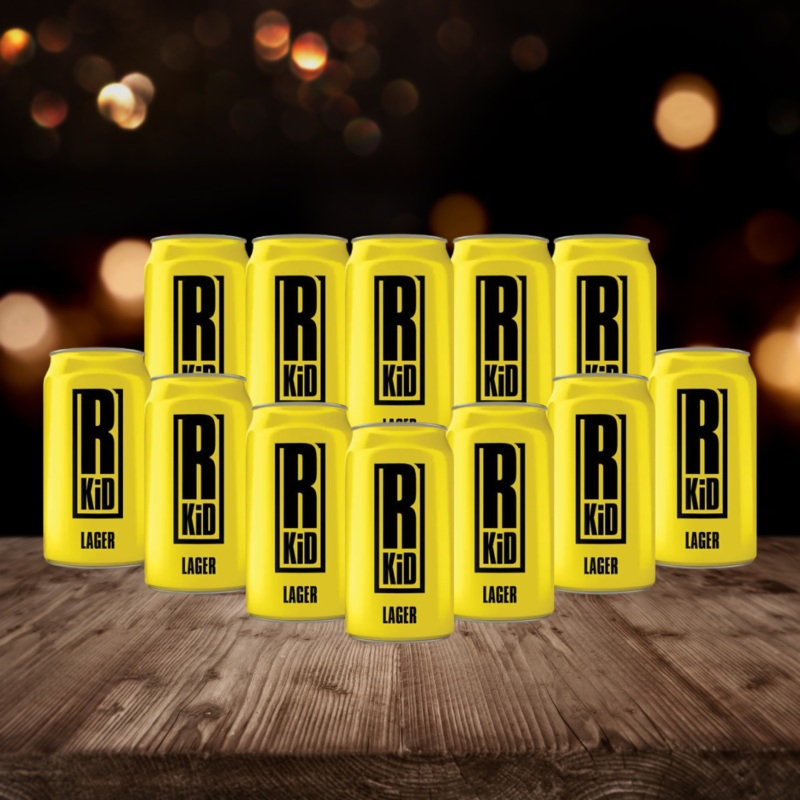 RKiD Brewery British Lager 330ml Cans – 4.0% ABV (12 Pack)