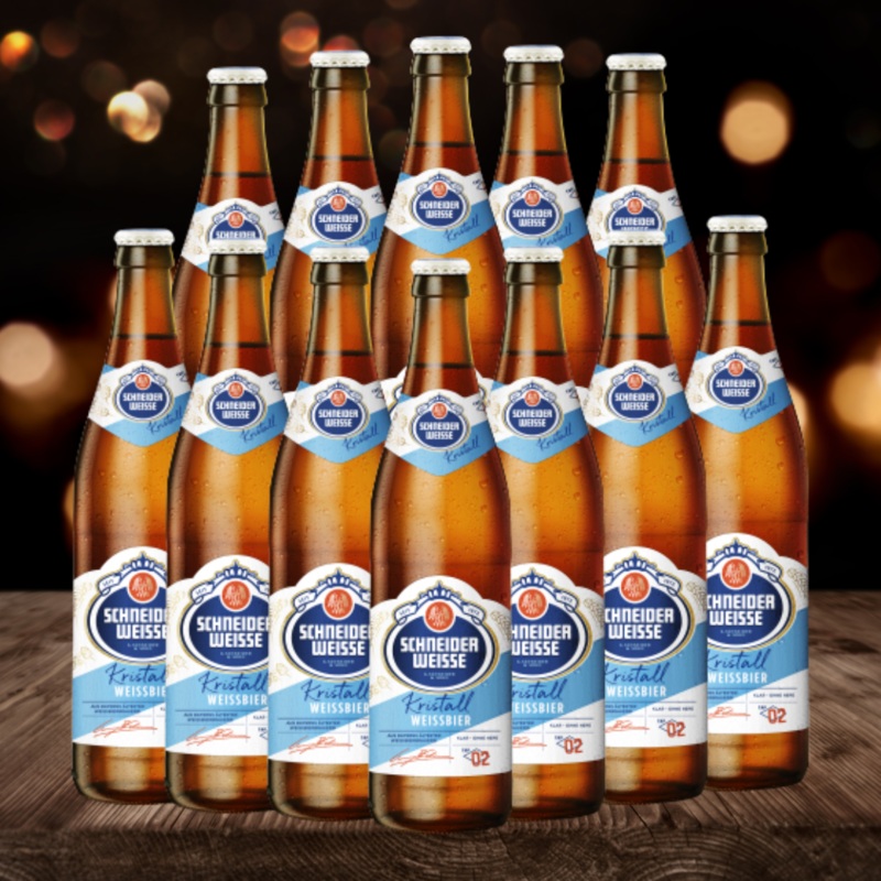 Schneider KRISTALL (Tap 2) German Kristallweizen 500 ml Bottles  ABV 5.3% (12 Pack)