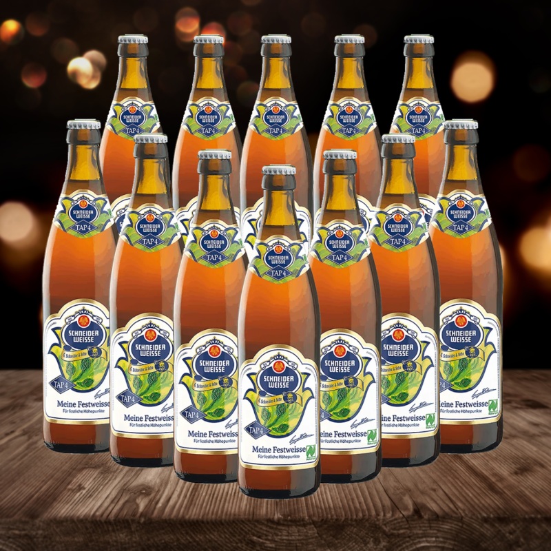 Schneider Weisse Festweisse Tap 4 German Wheat Beer 500ml Bottles – 6.2% ABV (12 Pack)