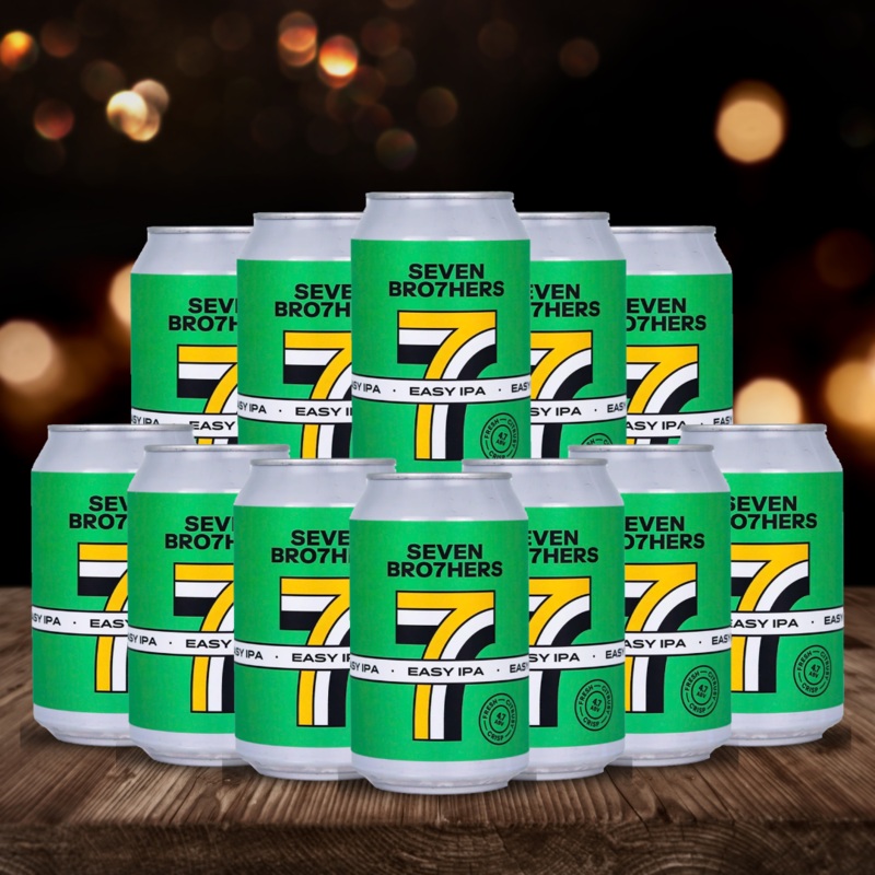 Seven Bro7hers EASY IPA British Session IPA 330 ml Cans  ABV 4.7% (12 Pack)