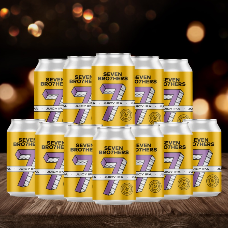 Seven Brothers JUICY IPA New England / Hazy IPA 330 ml Cans  ABV 6.0% (12 Pack)