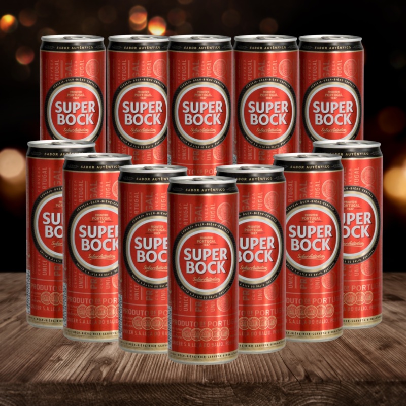 Super Bock Portuguese Lager 500ml Cans – 4.7% ABV (12 Pack)
