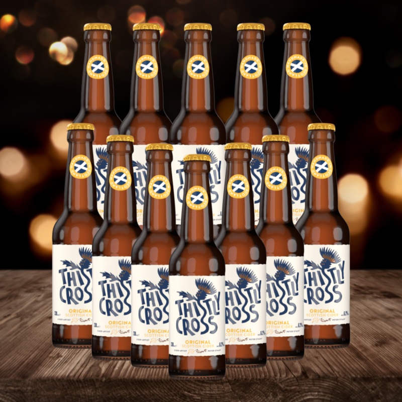 Thistly Cross Original Craft Cider 330ml Bottles – 6.2% ABV (12 Pack)