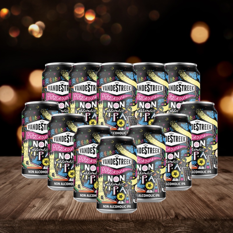 VandeStreek Playground Dutch Non-Alcoholic IPA 330ml Cans – 0.5% ABV (12 Pack)
