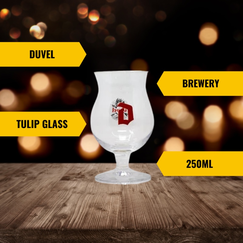 Duvel Official 250ml Branded Tulip Glass