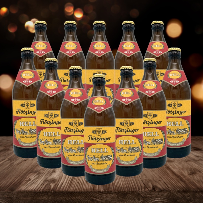 Flotzinger Hells German Beer 500ml Bottles  5.2% ABV (12 Pack)