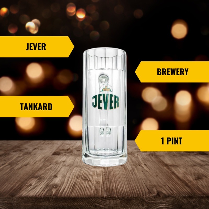 Jever 0.5ltr Tankard Official Branded – Perfect Drinking Glass