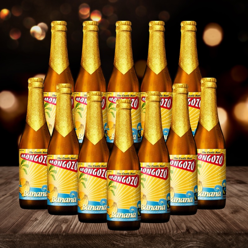 Mongozo Banana Beer 330ml Bottles – 3.6% ABV (12 Pack)