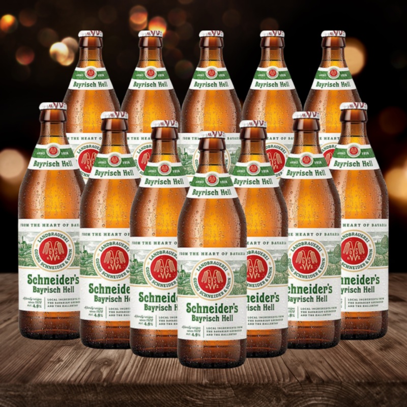 Schneider’s Bayrisch Hells German Lager 500ml Bottles (multipack) – 4.9% ABV
