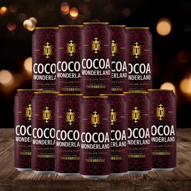 Thornbridge COCOA WONDERLAND Chocolate Porter 440 ml Cans  ABV 6.8% (12 Pack)