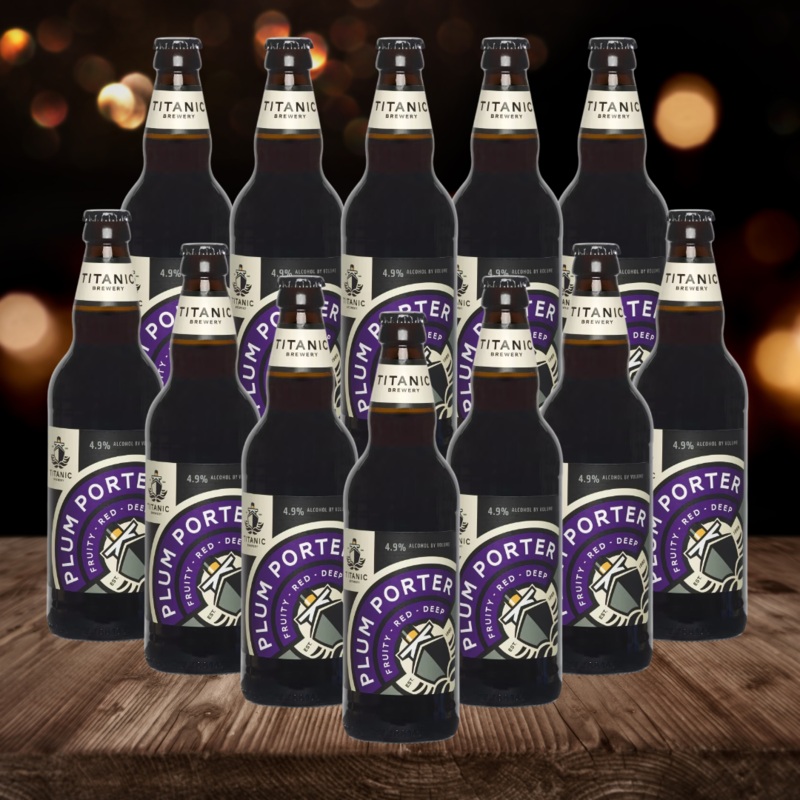 Titanic Brewery British Plum Porter 500ml Bottles – 4.9% ABV (12 Pack)