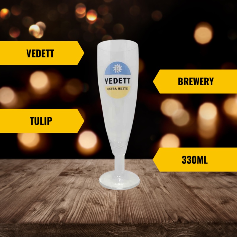 Vedett 330ml Tulip Glass