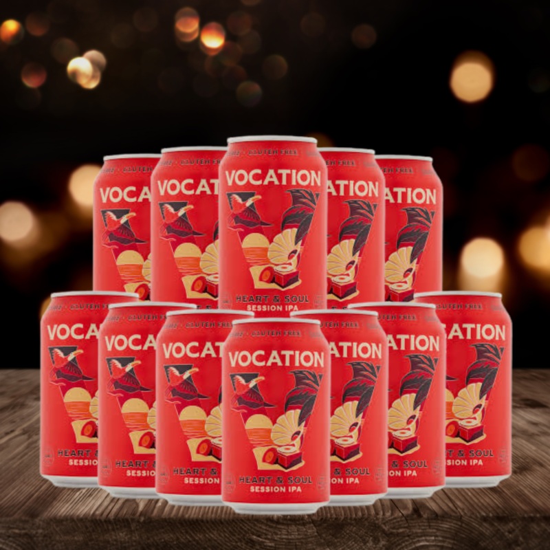 Vocation HEART & SOUL British Alcohol Free Session IPA 330ml Cans  ABV 4.4% (12 Pack)