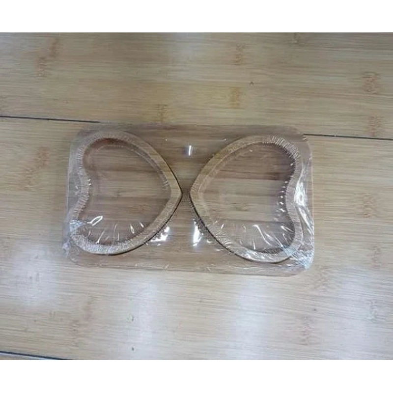 2 Cavity Heart Shape Wooden Plate