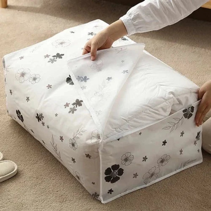 New Quilt Storage Bag  Large Size Organizer for Blankets, Quilts, Comforters & Bedding (Pack of 1)