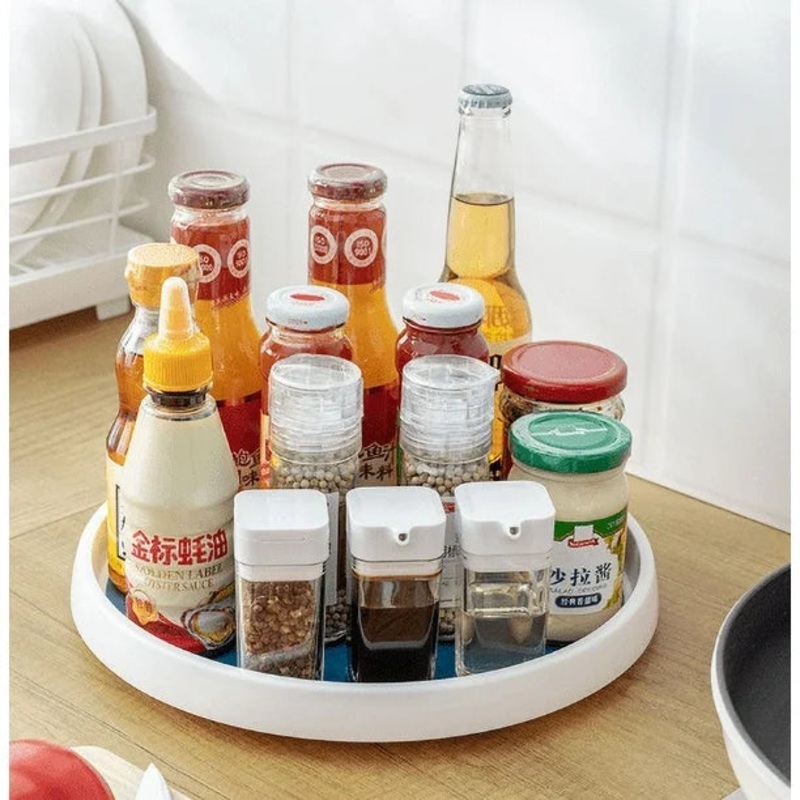 Non-Skid 360 Rotating Storage Tray  Turntable Organizer for Kitchen, Dining, Bathroom & Office (Pack of 1)