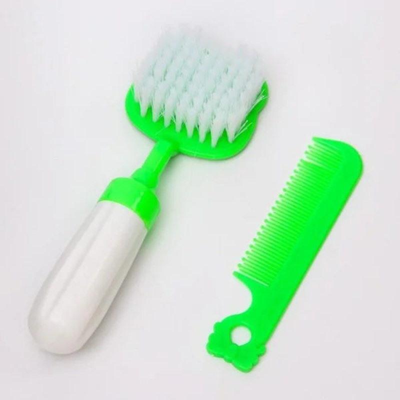 Panda Design Plastic Comb with Brush  Hair Care & Styling Tool (Random color- Pack of 1)