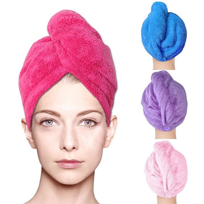 Premium Hair Wrap  Super Absorbent Microfiber Towel | Quick Dry, Heavy-Duty Hair Drying Towel (Random color-Pack of 1)