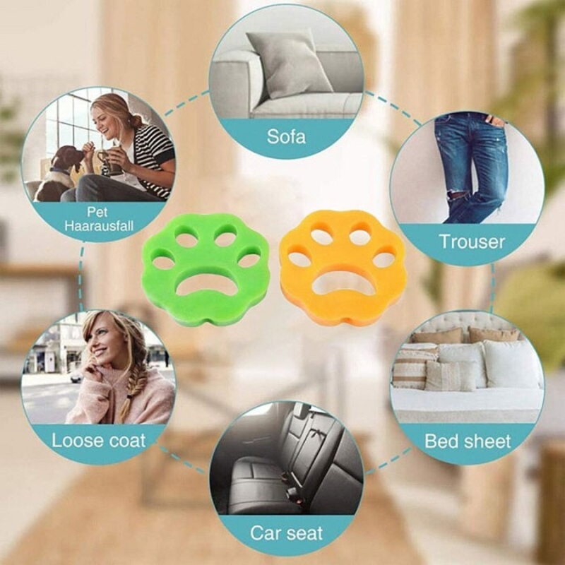 Silicone Washing Machine Lint Remover – Pack of 4Pcs