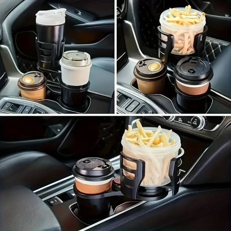 2-in-1 Multifunctional Car Cup Holder  Adjustable Car Drink & Accessory Organizer (Pack of 1)