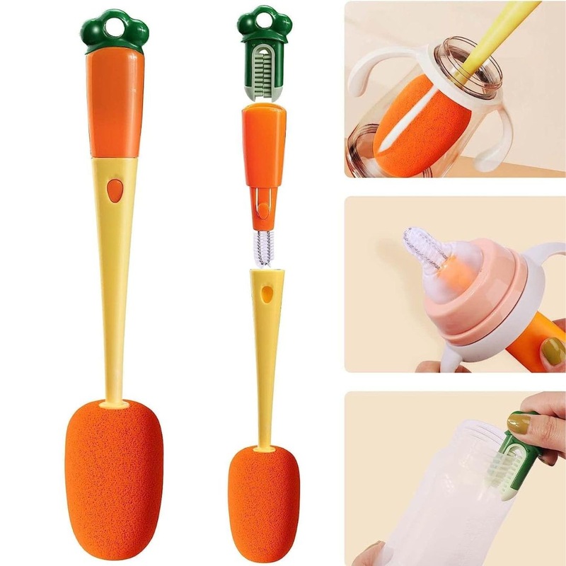Multifunctional Cup & Bottle Cleaning Brush  Easy Scrub for Water Bottles, Cups, and Tumblers (Random color-Pack of 1)