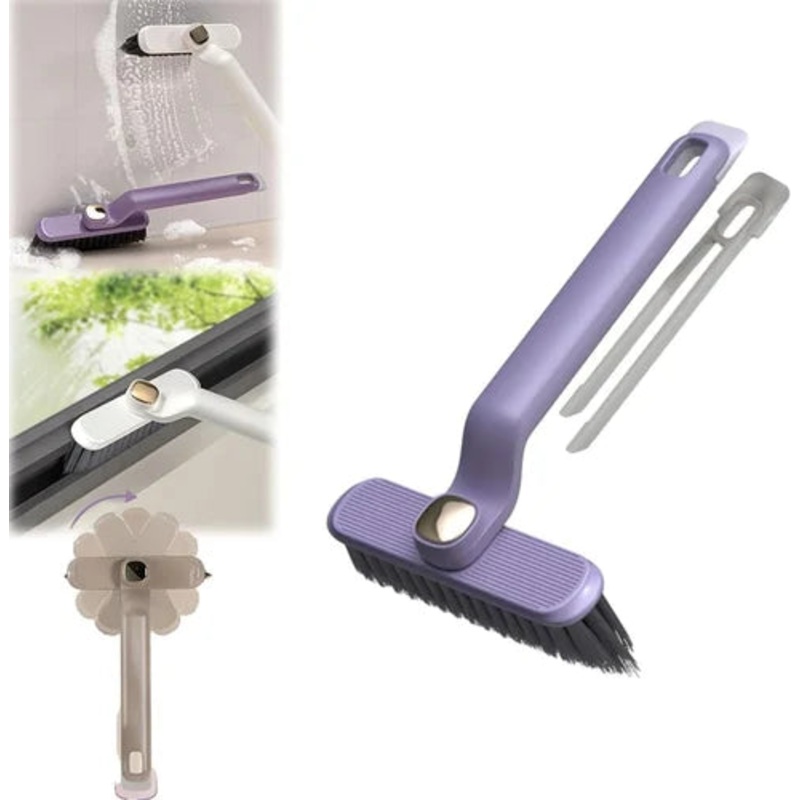 Multifunctional Rotating Brush  2-in-1 Cleaning Tool for Kitchen, Bathroom, Floor & Home Use (Random color-Pack of 1)