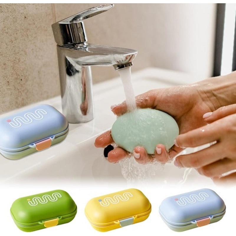 Portable Travel Soap Case with a Leakproof Closing, Waterproof Soap Travel Container in Different Colour