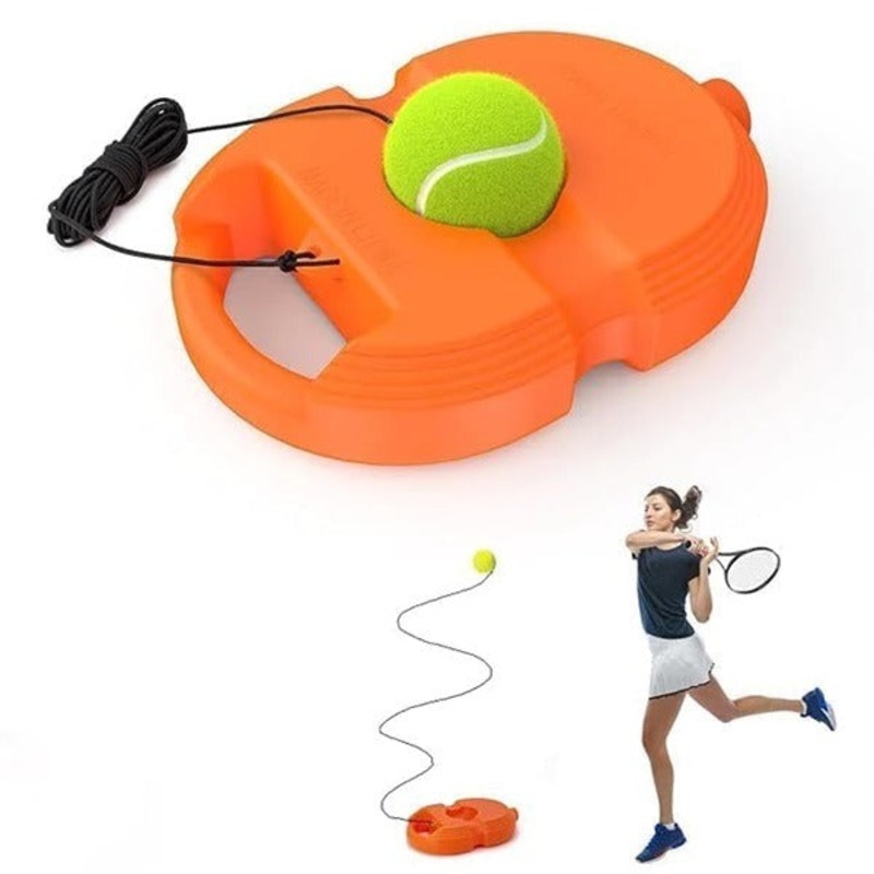 Tennis Trainer Rebound Ball with String  Solo Tennis & Cricket Training Ball, Fillable with Sand or Water (Random color) (Pack of 1)