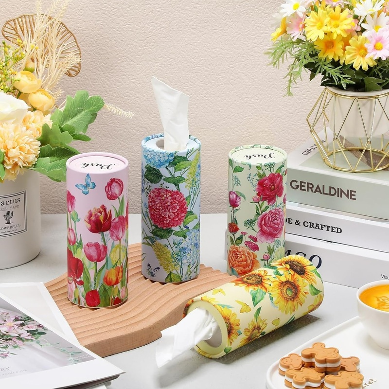 120 Pcs Cylinder Paper Tissue  Soft, Absorbent & Multipurpose Paper Tissues (Random Print)