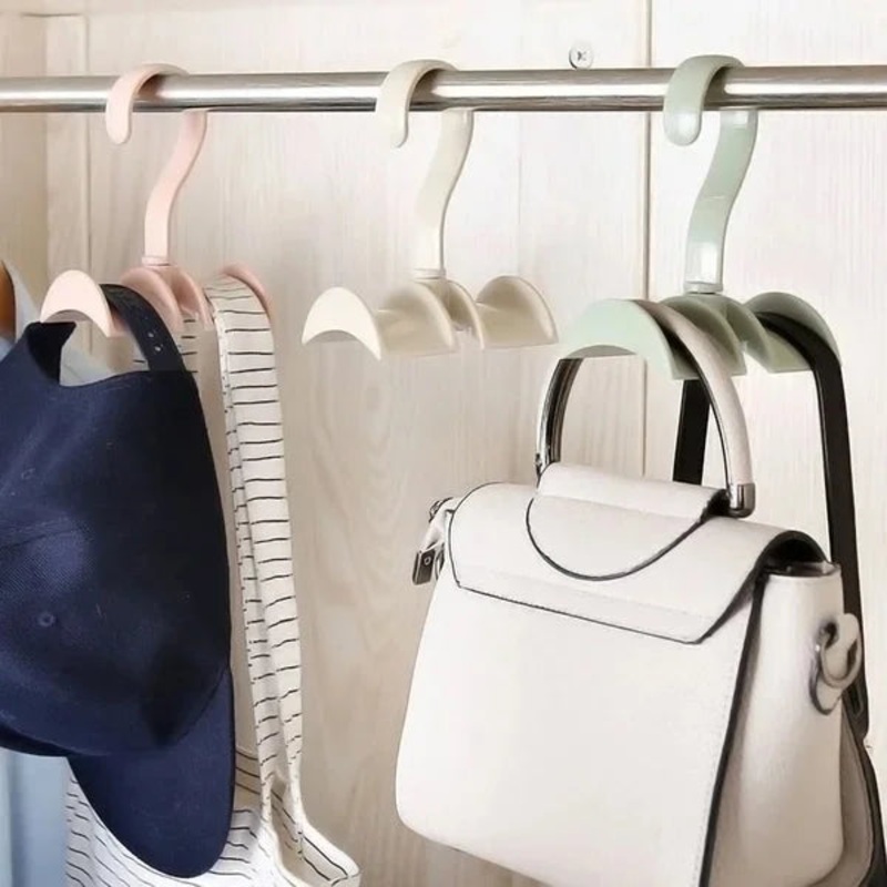 Rotating Bag Hanger  Space-Saving Storage Rack for Purses, Totes & Backpacks (Random color-Pack of 1)