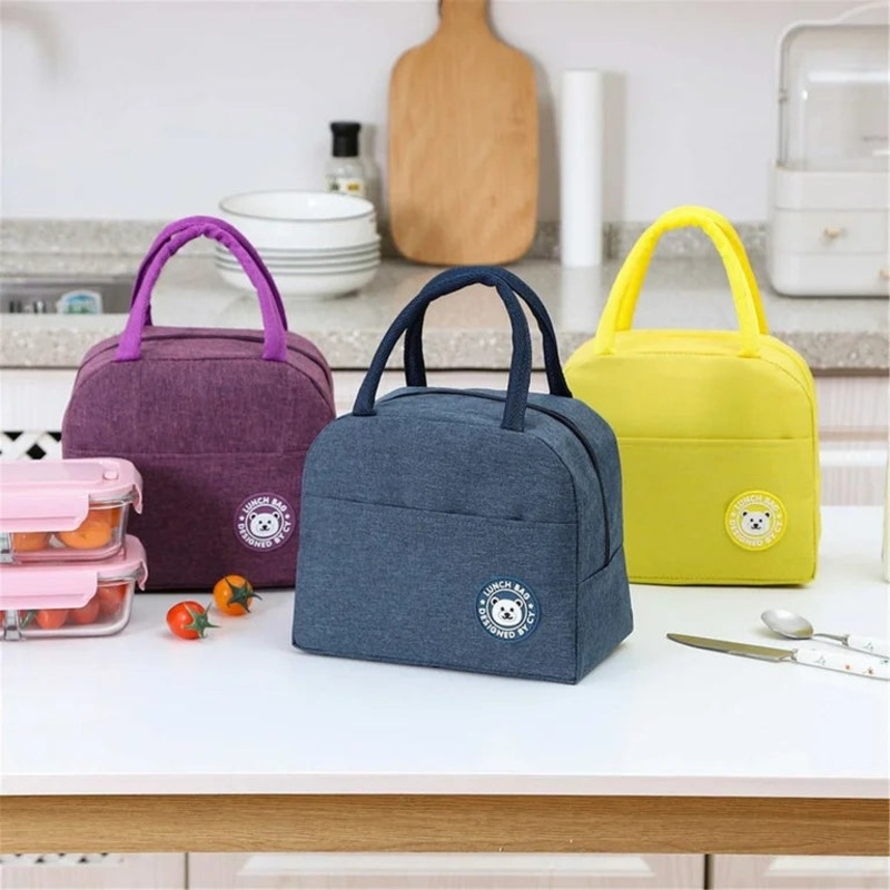 Portable Thermal Lunch Bag  Insulated Food Bag for Work, School & Travel (Random Colour)