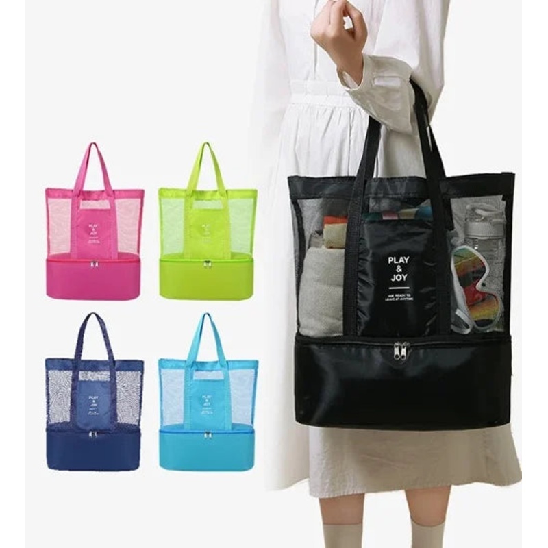 Portable Travel Mesh Bag  Lightweight, Breathable Storage Organizer for Toiletries, Cosmetics & Accessories (Pack of 1)
