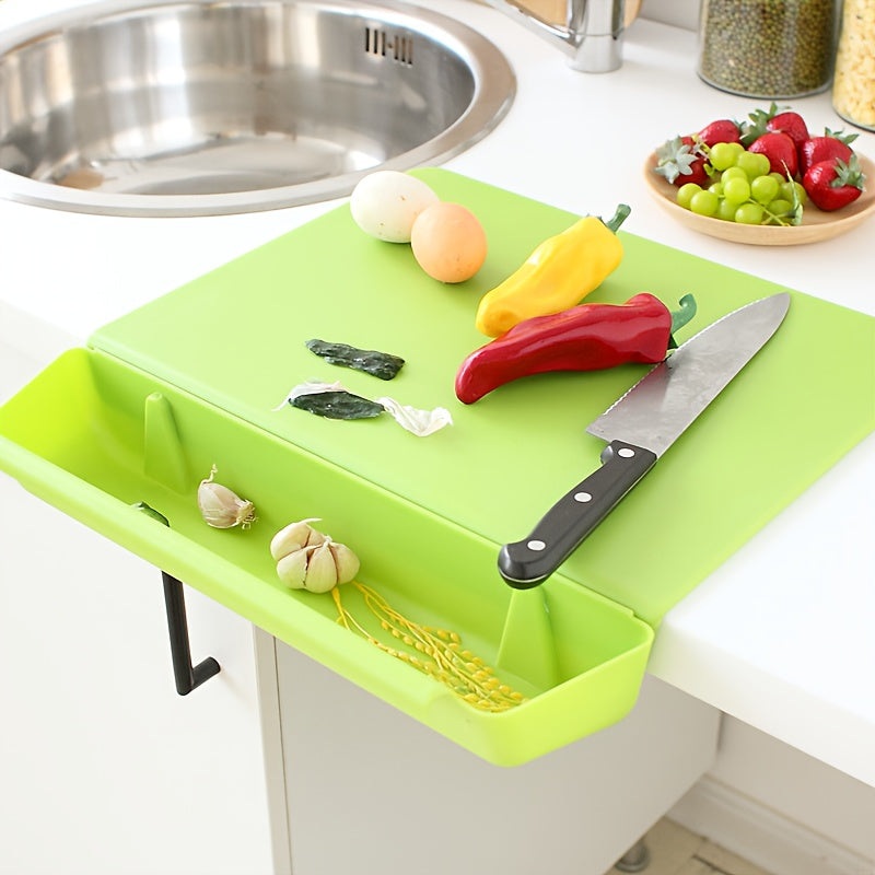 Premium 2-in-1 Non-Slip Cutting Board  Detachable Chopping Board with Food Container(Random color-Pack of 1)