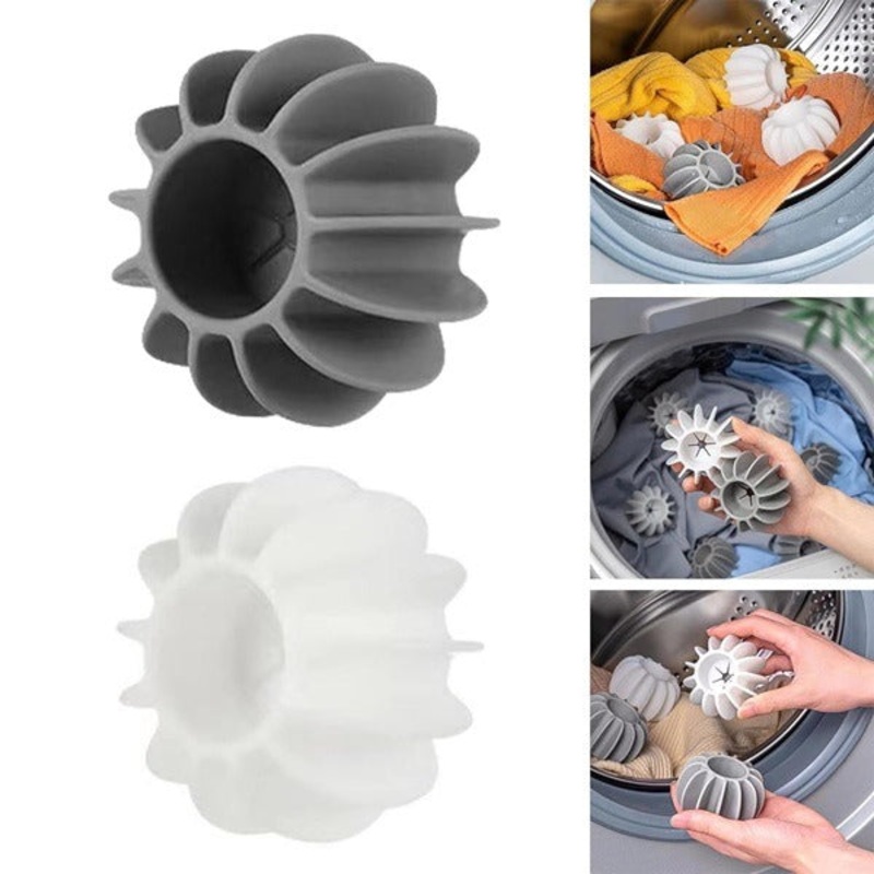 Reusable Silicone Laundry Balls  10/20/30 Pcs Anti-Tangle Fabric Softening Balls for Washing Machine (Random color)