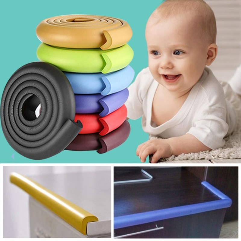 2 Mtr Baby Safety Glass Protector Foam -Anti-Collision Edge Guard for Home & Furniture (Random Color) (Pack of 1)