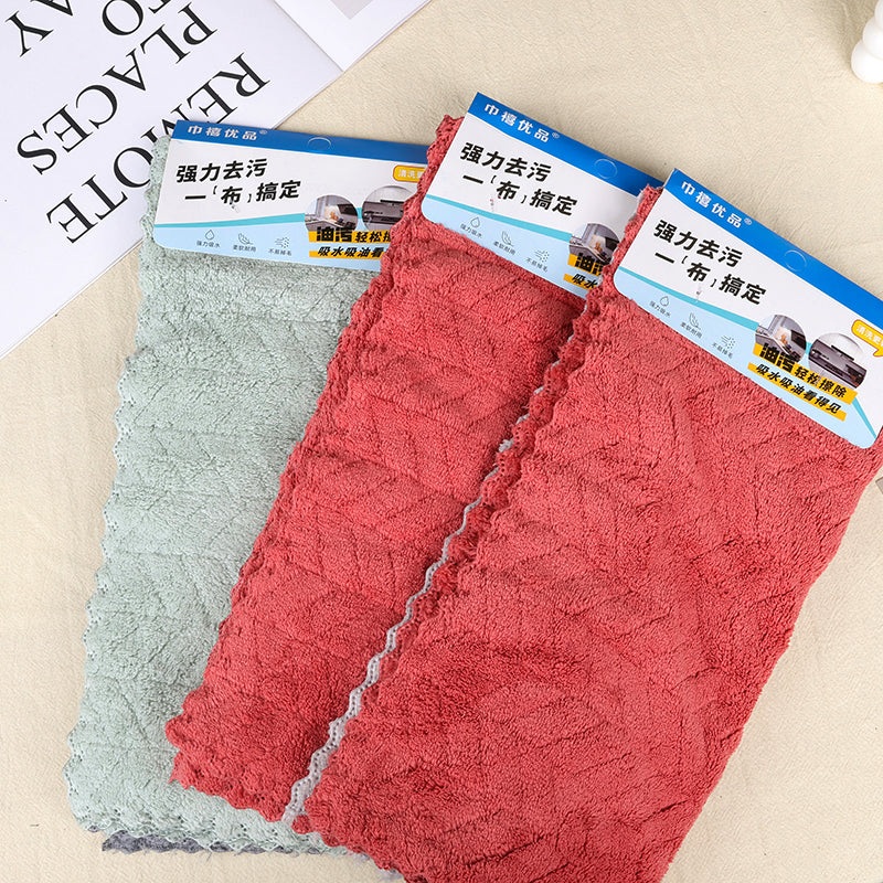 2 Pcs Pack Dishwashing Cloth with Card 30*30 cm