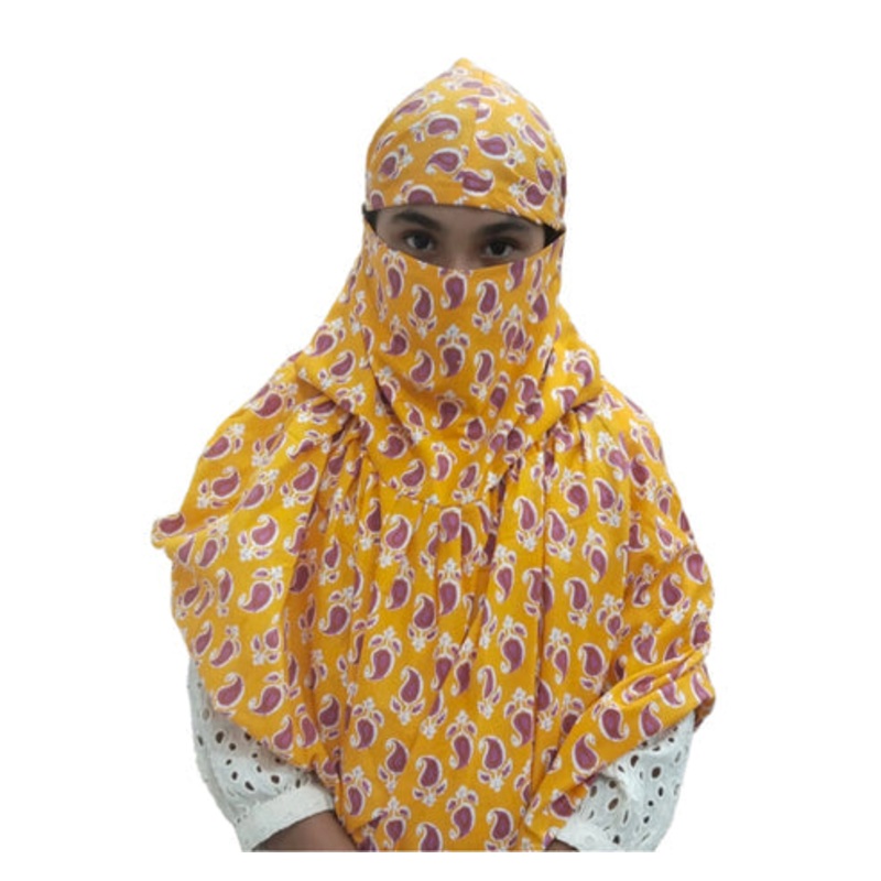 Printed Scarf Cum Mask With Face Cover Sun Protection (Random Print)