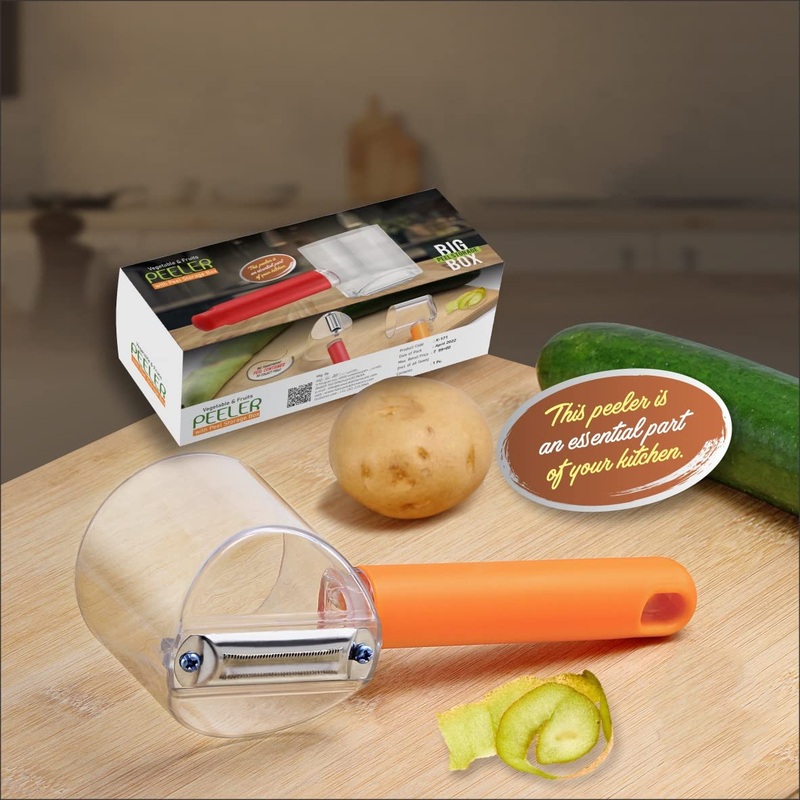 Multi-Functional Plastic Vegetable Peeler with Container