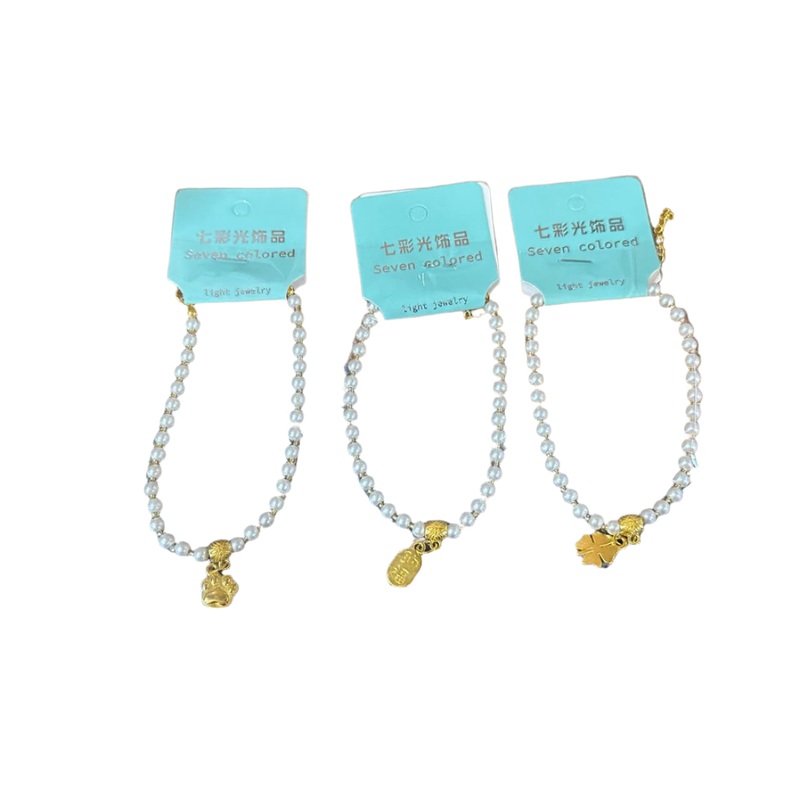 Pearl Bracelet With Charm 1Pc (Random)