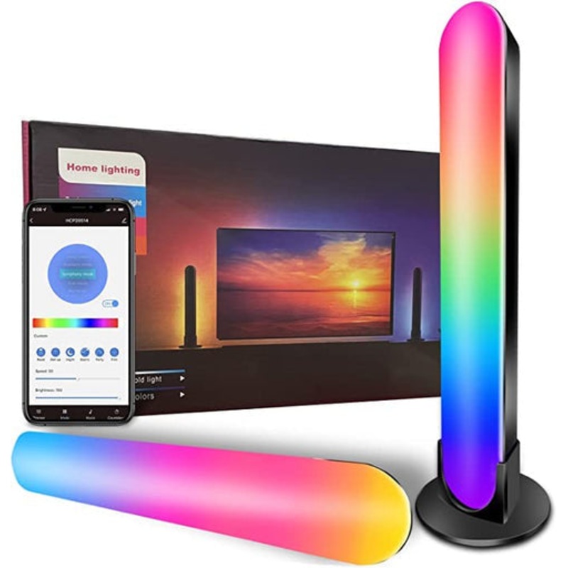 Smart RGB LED Light Bars with Music Sync & Ambient Lighting