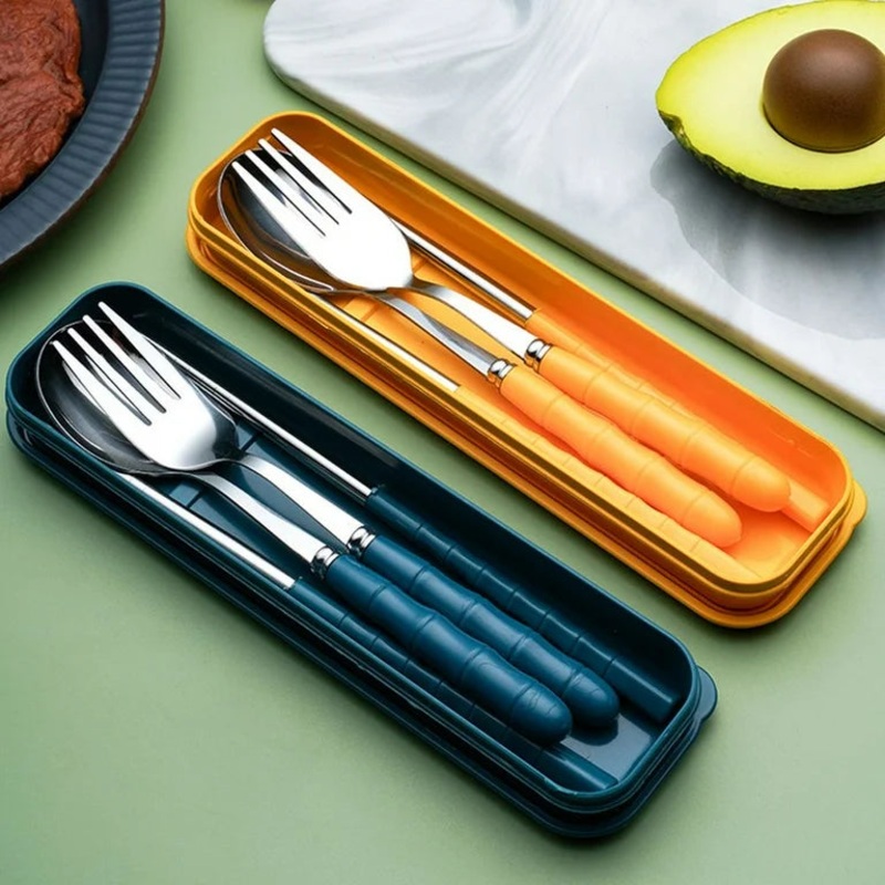 Stainless Steel Tableware Set  Durable Cutlery Set for Dining & Kitchen Use(Random color-Pack of 1)