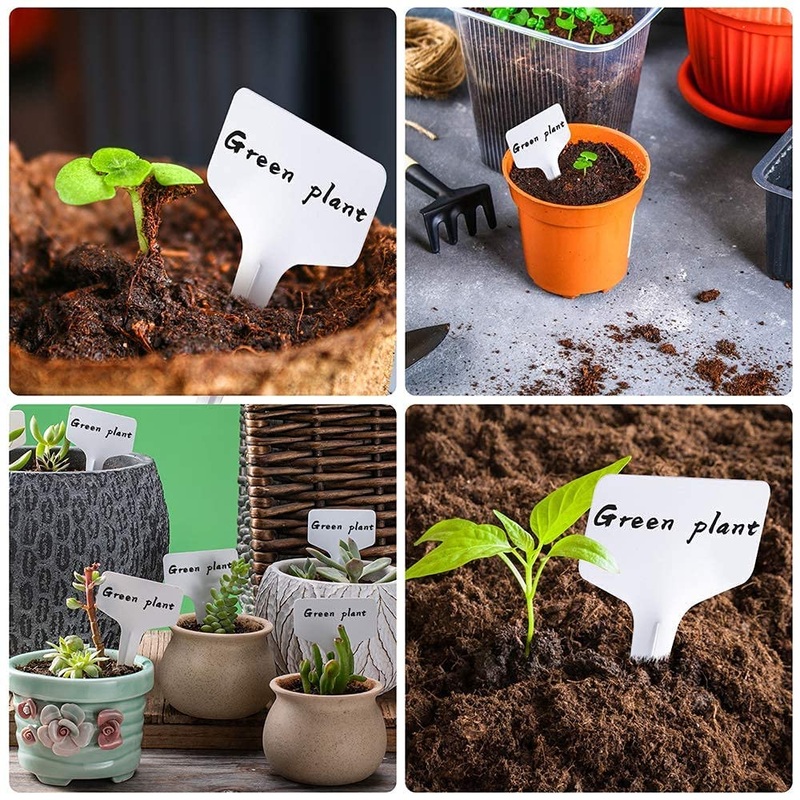 Tree & Plant Tags  Set of 10 T-Shape Durable Markers with Broad Writing Area for Trees, Plants & Saplings