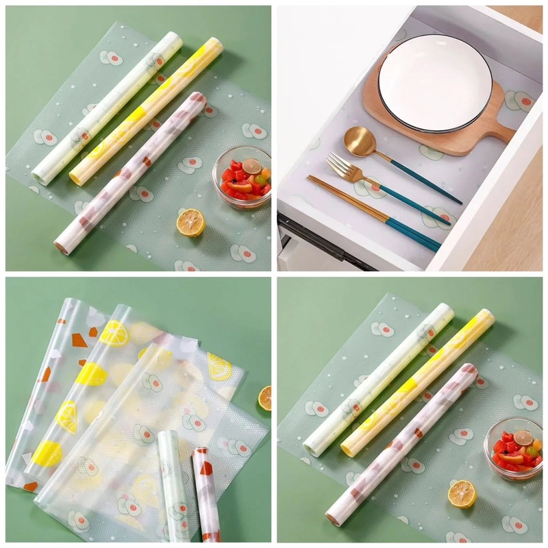 Multi-Purpose Drawer Mat  45 x 125 cm Shelf Liner, Cupboard & Fridge Mat (Random Print)