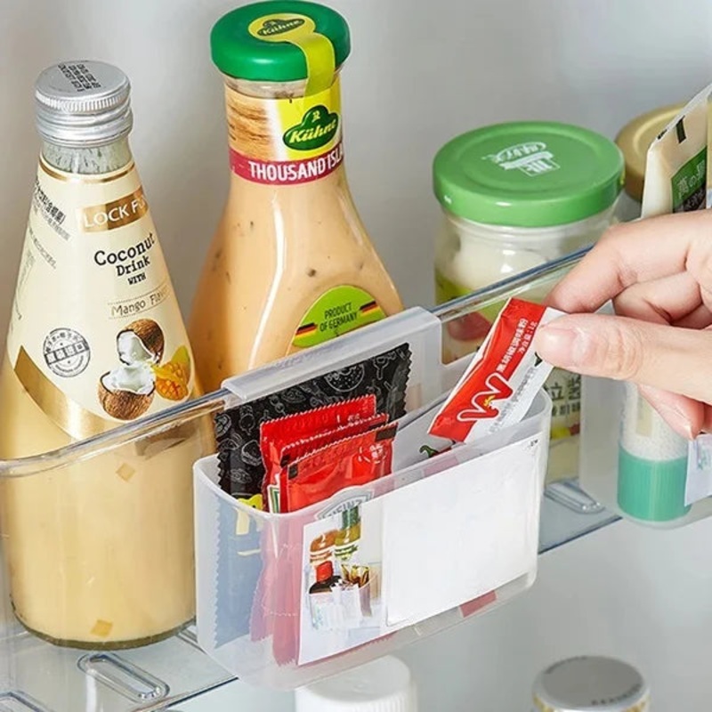 Mini Clip Fridge Tray  Space-Saving Kitchen Storage Organizer for Fridge (Pack of 1)